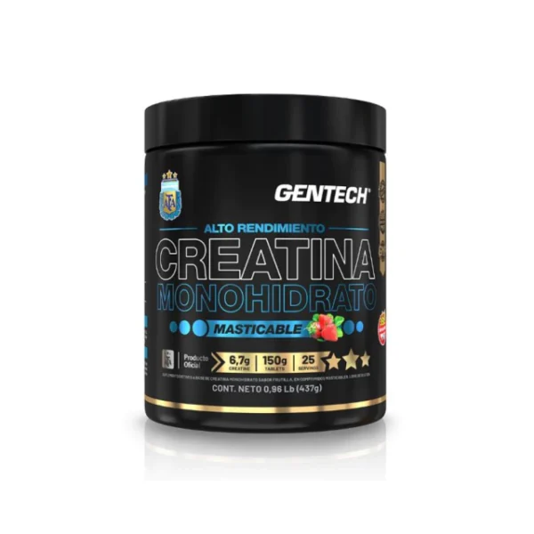 CREATINA MASTICABLE 150 TABS GENTECH SABOR FRUTILLA