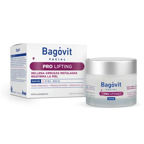 Crema Antiarrugas Reafirmante Bag?vit Facial Pro Lifting Noche Piel Seca x 55 g