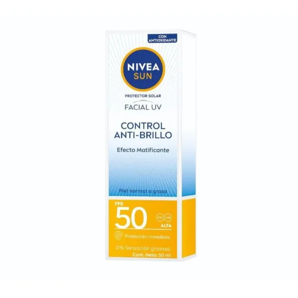 Protector Solar Facial Nivea Control Anti-Brillo Fps 50 para Todo Tipo de Piel x 50 ml