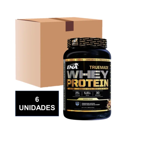 WHEY PROTEIN TRUE MADE ENA 1 KG - CAJA 6 UNIDADES