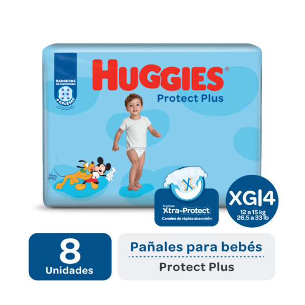 Pañales Unisex Huggies Protect Plus XG x 8 unid