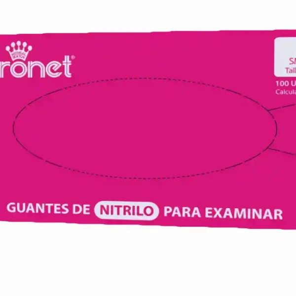 Coronet Guantes De Nitrilo Examen Talle S