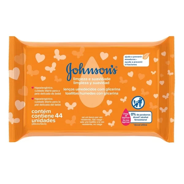 Toallitas Húmedas Johnsons Baby Limpieza Y Suavidad x 44 unid
