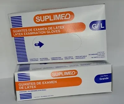 Guantes De Latex Suplimed Talle G x 100u